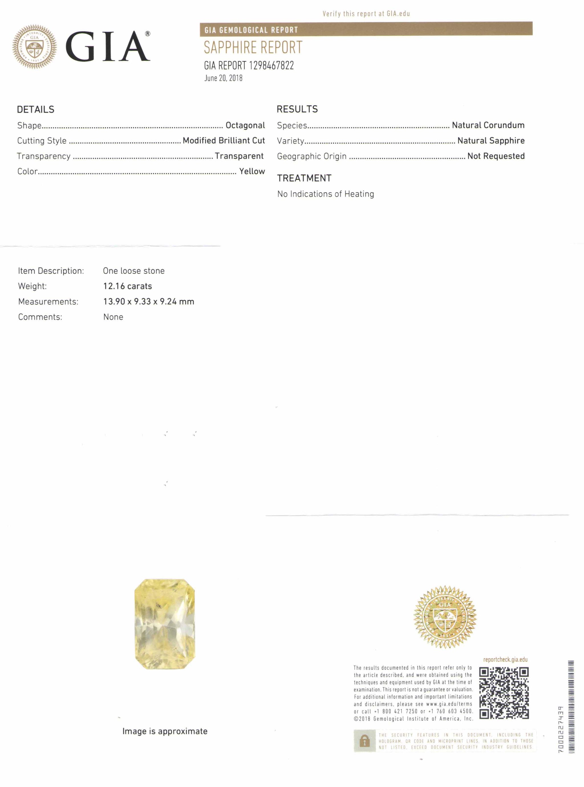 8800325-octagonal-lustrous-yellow-gia-sri-lanka-natural-yellow-sapphire-12.16-ct