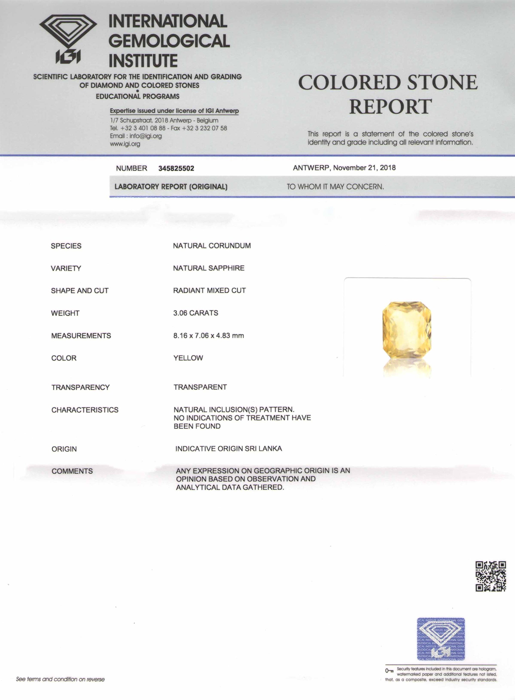 8801448-octagonal-lustrous-yellow-igi-sri-lanka-natural-yellow-sapphire-3.06-ct