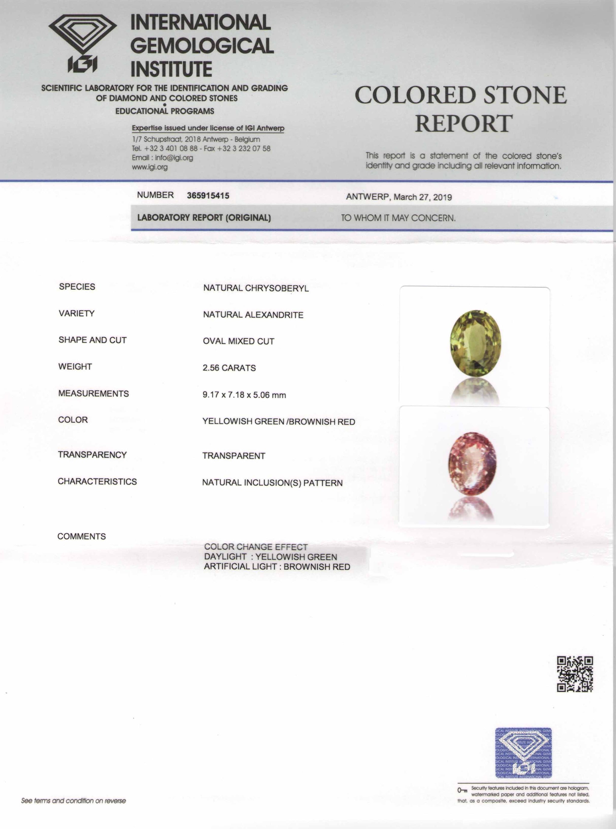 8801951-oval-lively-yellowish-green-changing-to-reddish-brown-igi-gii-madagascar-natural-alexandrite-2.56-ct