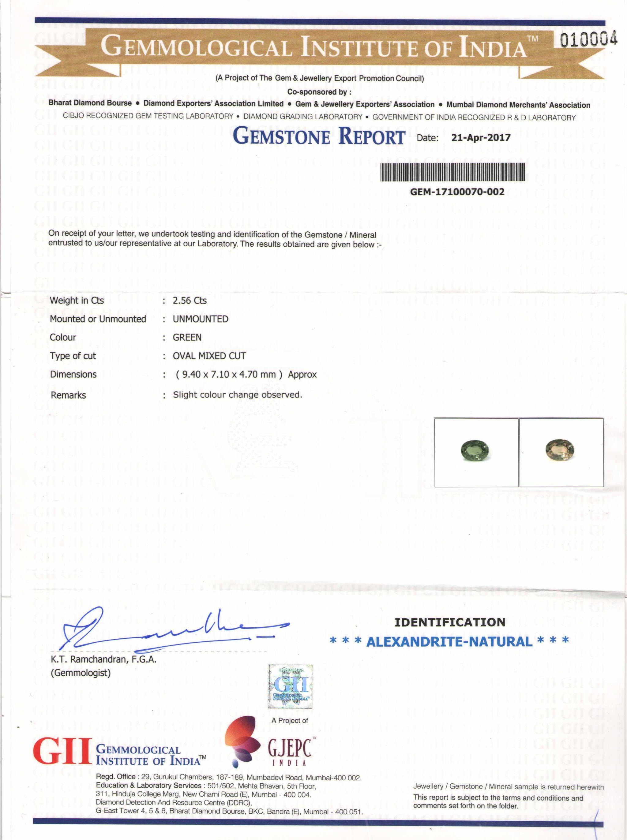 8801951-oval-lively-yellowish-green-changing-to-reddish-brown-igi-gii-madagascar-natural-alexandrite-2.56-ct