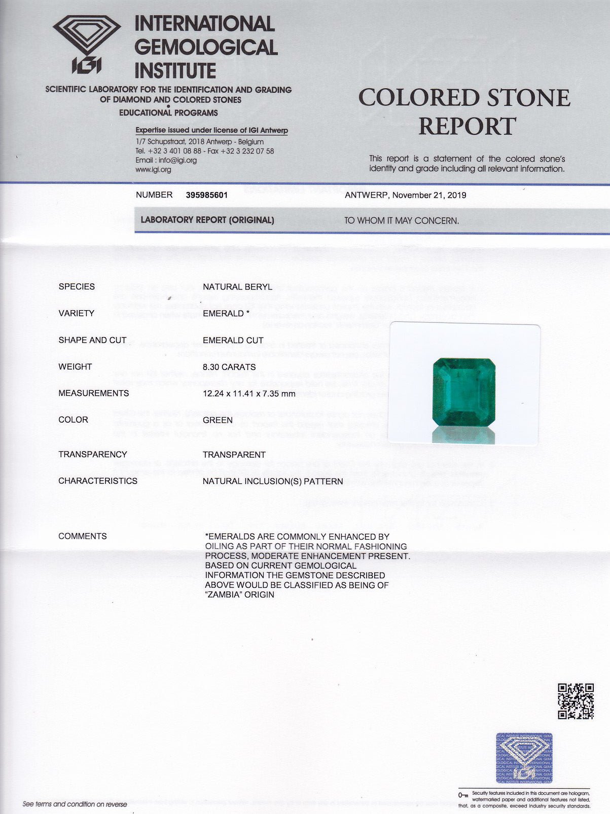 8802923-octagonal-rich-intense-green-igi-zambia-natural-emerald-8.30-ct