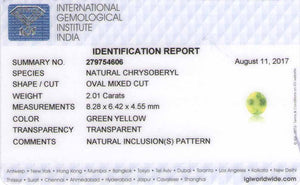 8801126-oval-fluorescent-greenish-yellow-igi-india-natural-chrysoberyl-2.01-ct