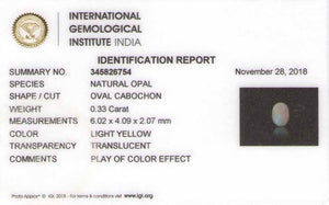 8801436-cabochon-light-yellow-with-multi-color-flashes-igi-australia-natural-white-opal-0.33-ct